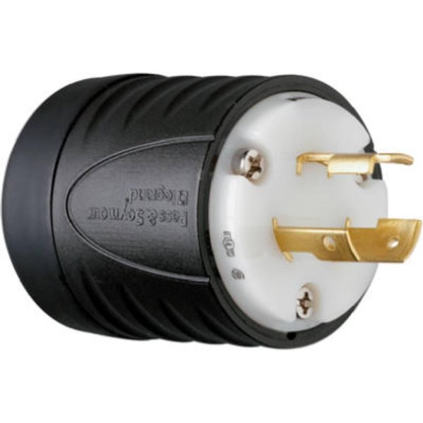 Pass & Seymour 20A Blk/Wht Lock Plug L520PCCV3